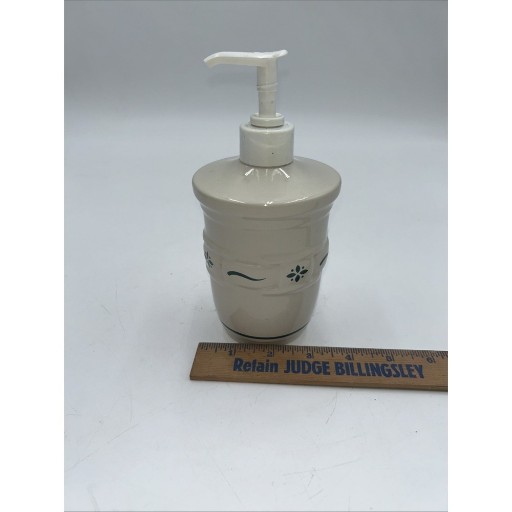 Longaberger Heritage Green Soap Dispenser Made In USA EUC - Picture 7 of 7